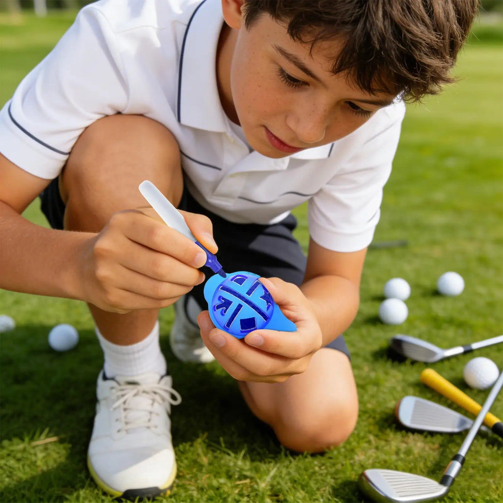 Reusable Golf Ball Line Marker Alignment Stencil Template Training
