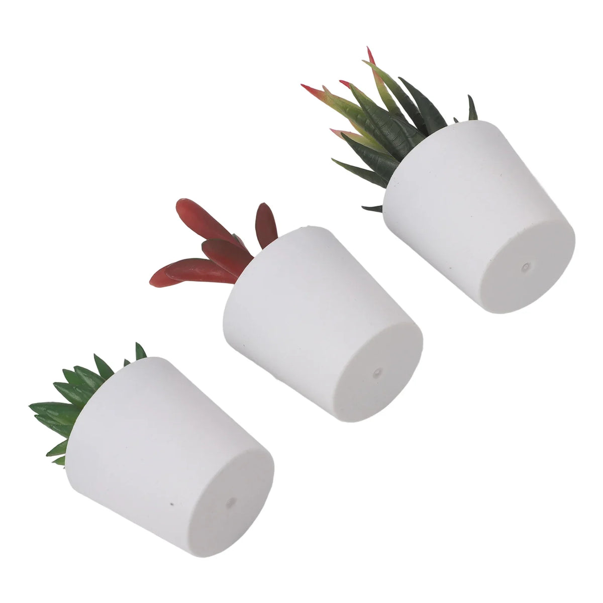 Artificial Succulent Bonsai Set of 3 – Faux Desktop Decor