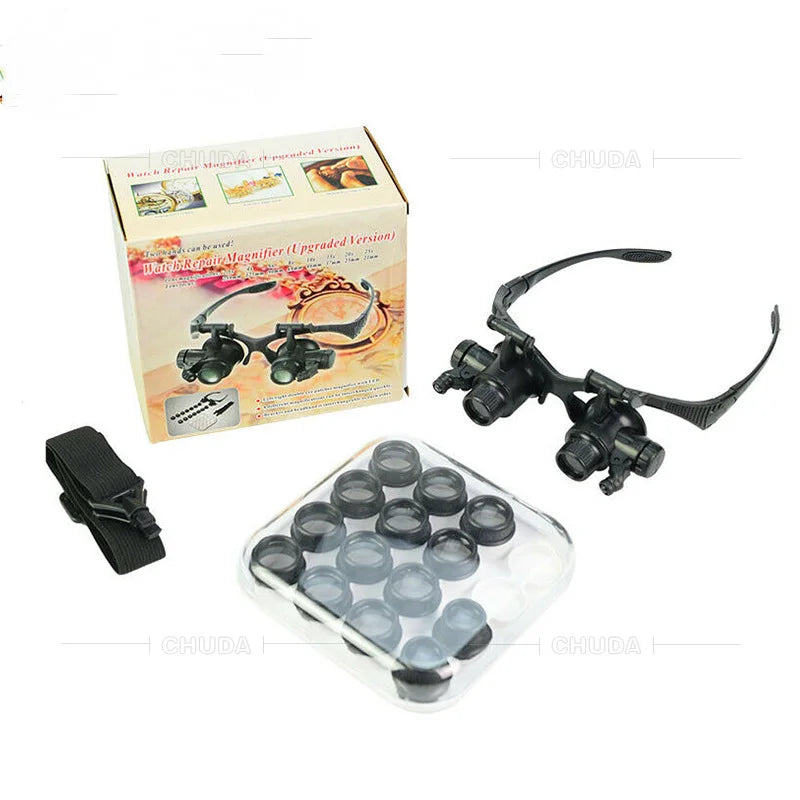 Head Mounted Magnifier with LED Light | Jewelry & Watch Repair