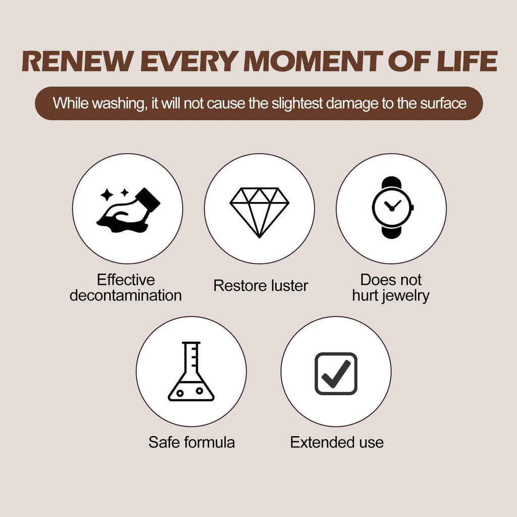 Jue-Fish Jewelry Cleaner Solution – Silver, Gold & Diamond 100ml