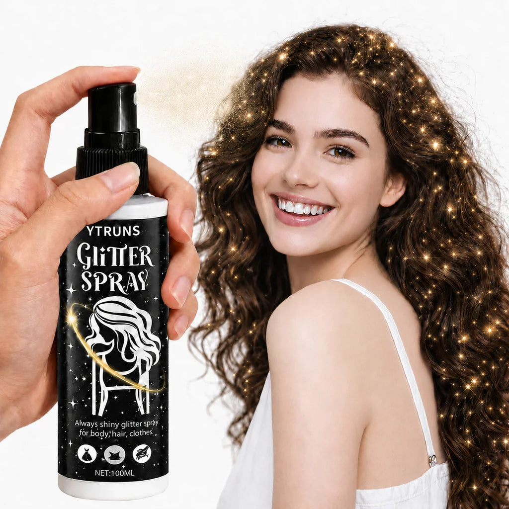 Yellow Glitter Spray 100ml – Shimmer Mist for Hair, Body & Clothes