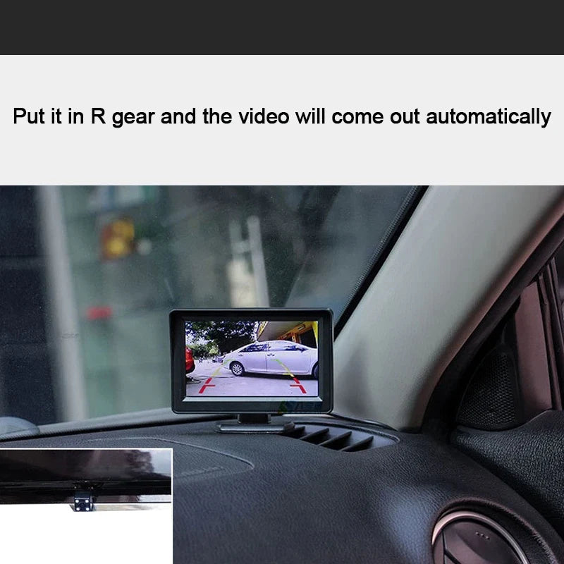 4.3" HD Car Reversing Monitor – Universal TFT LCD Display
