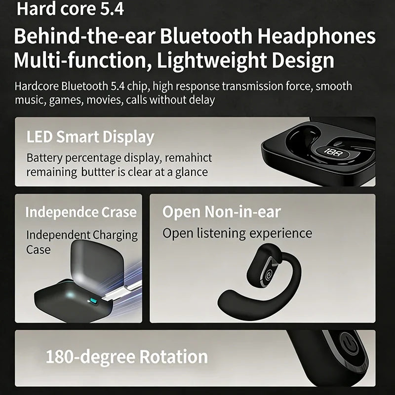 A69 Over-Ear Wireless Bluetooth Headphones | Long Battery