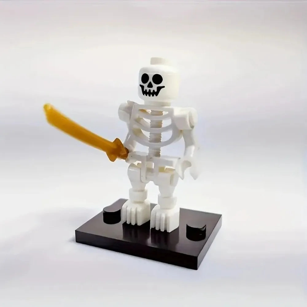 Skeleton Soldier Mini Building Block Figures | Halloween Set