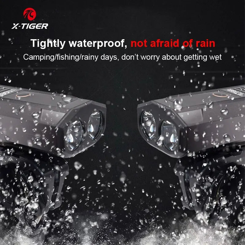 X-Tiger 1800 Lumen Bike Headlight – 5200mAh Rechargeable LED