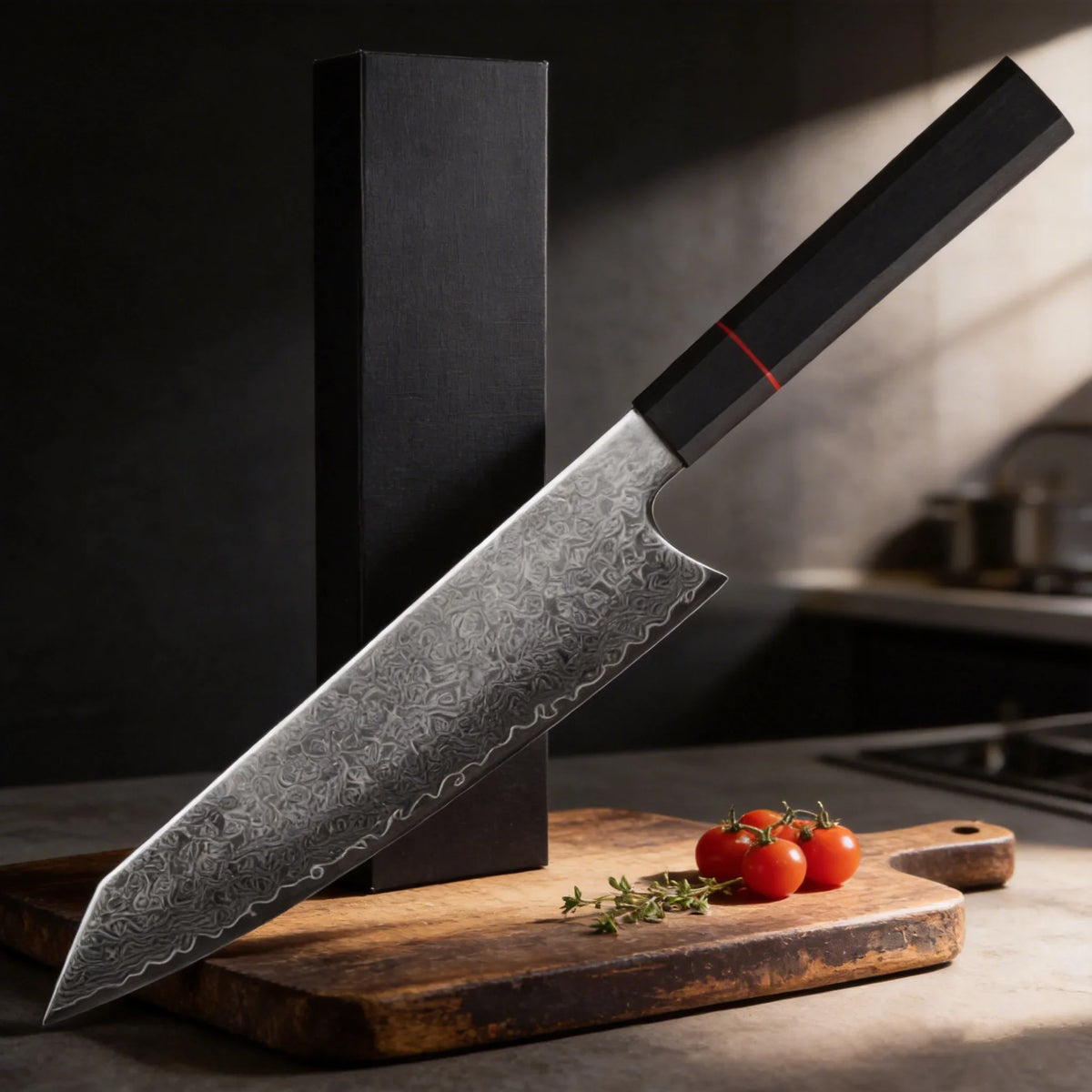 Damascus Steel Kitchen Knife – Japanese Chef Knife | 18cm