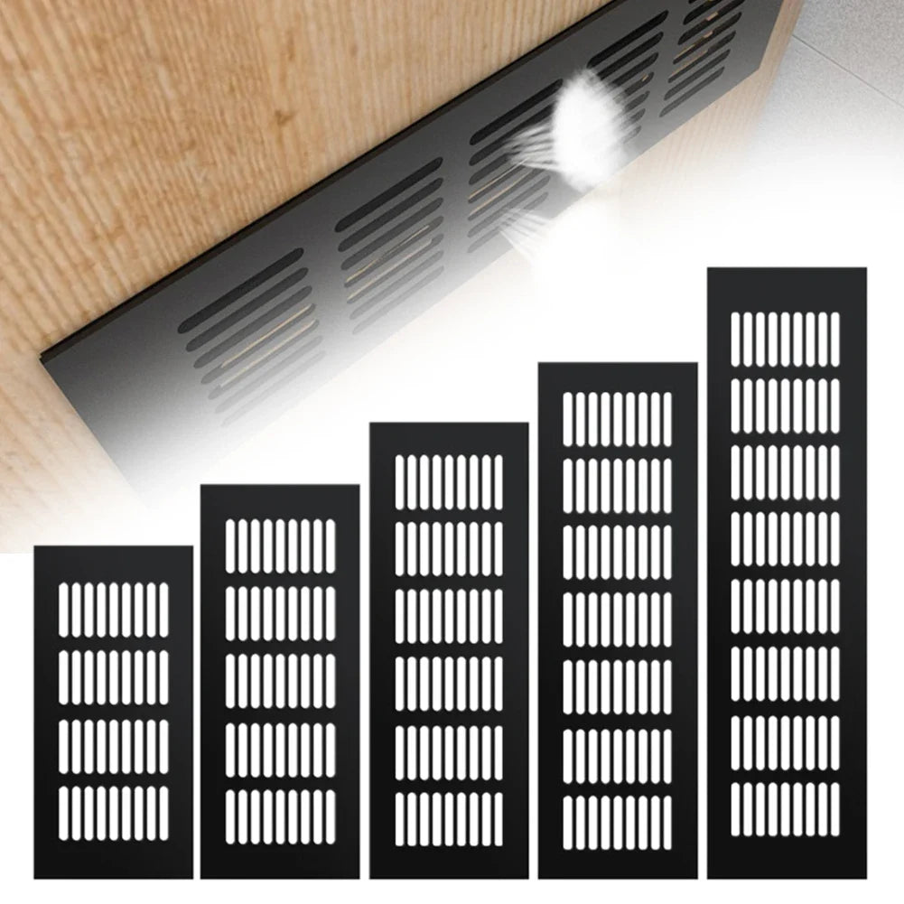 Aluminium Rectangular Cabinet Wardrobe Air Vent Grille Ventilation