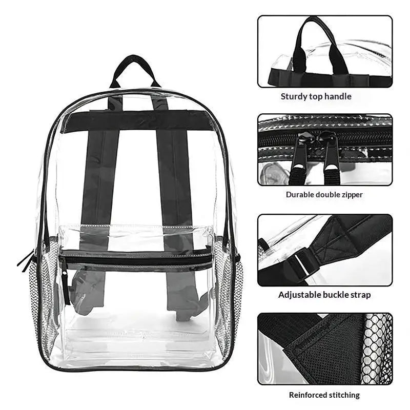 Clear PVC Stadium Backpack – Waterproof Transparent Bag