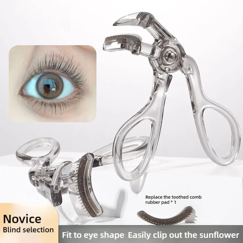 Wide-Angle Eyelash Curler with Comb | Portable Lash Tool