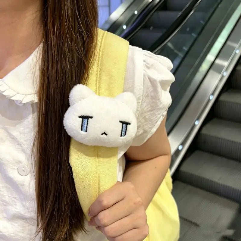 Cute Cat Plush Clip for Backpack, Keychain & Bag Decor