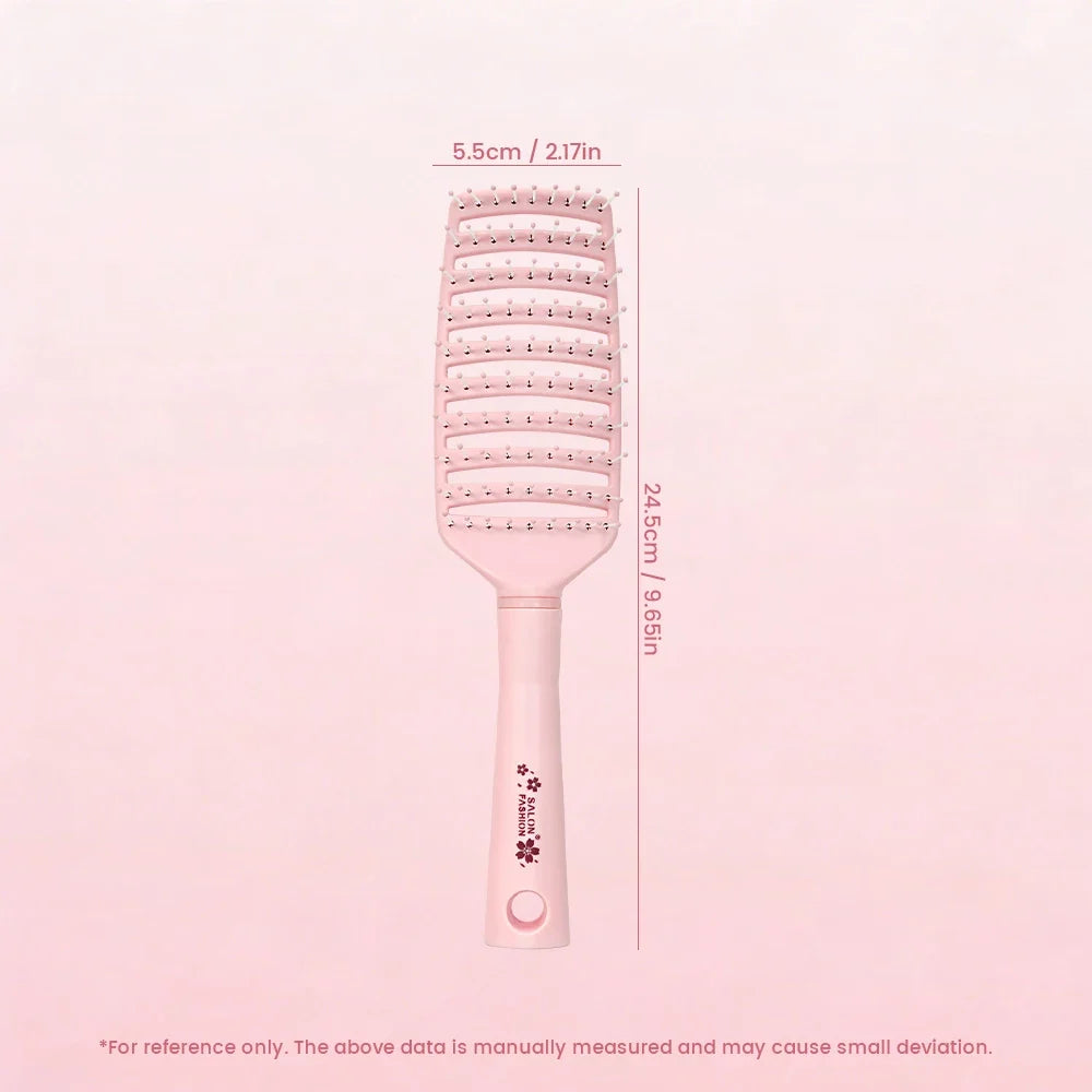 Cherry Blossom Pink Vent Hair Brush – Round-Tip Bristles