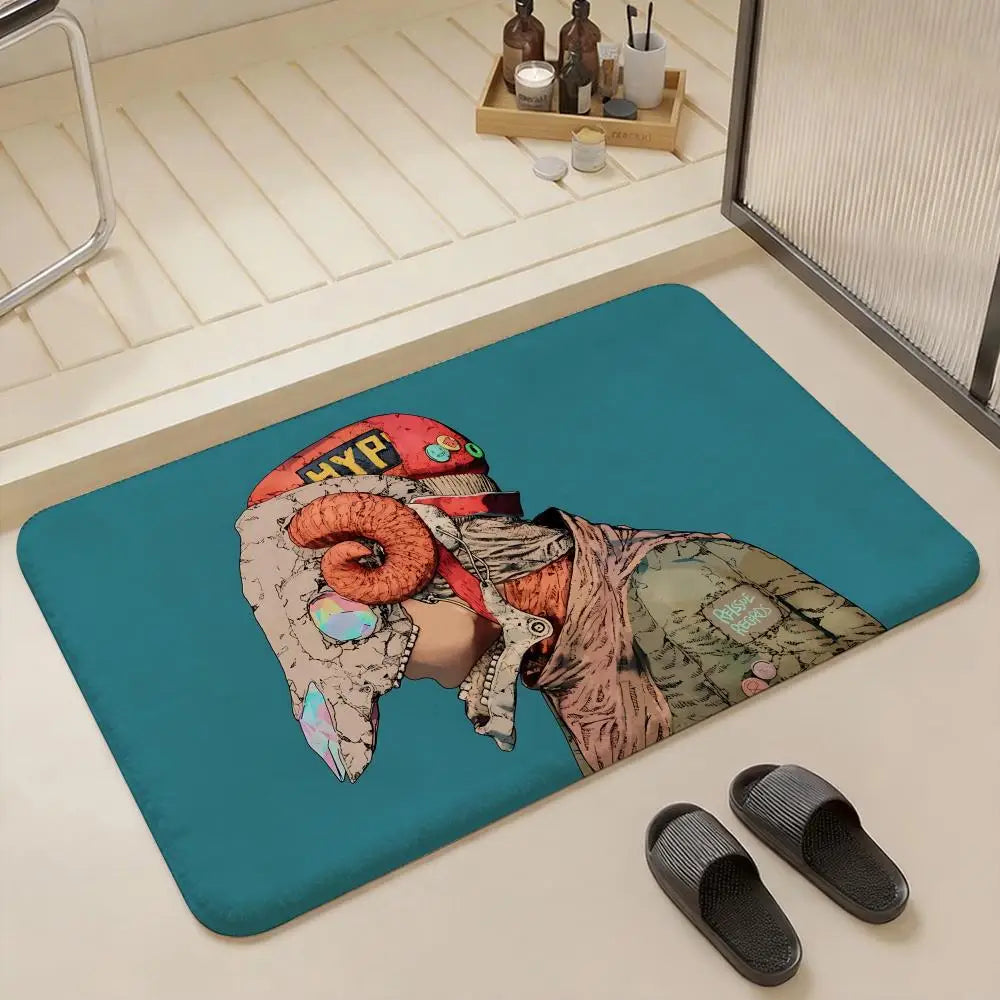 Kenshi Yonezu Flannel Floor Mat – Non-Slip Soft Indoor Rug
