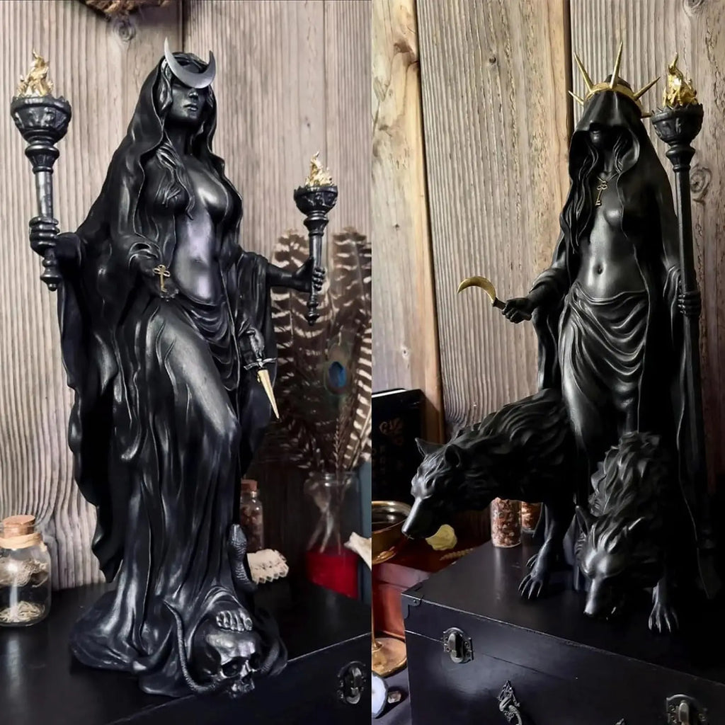 Hekate Niktipolos Goddess Figurine | Pagan Altar Sculpture