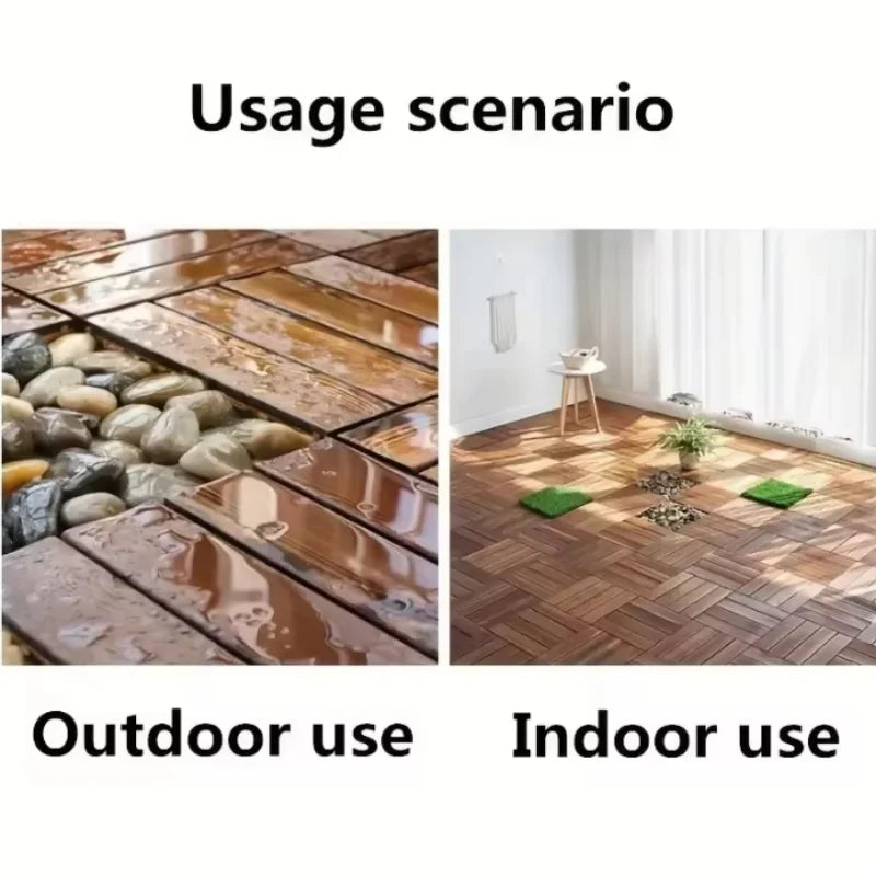 Solid Wood Flooring Balcony Bathroom Courtyard DIY Garden Terrace