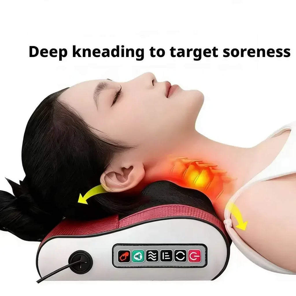 Multifunctional Kneading Massage Pillow – Neck, Back & Waist