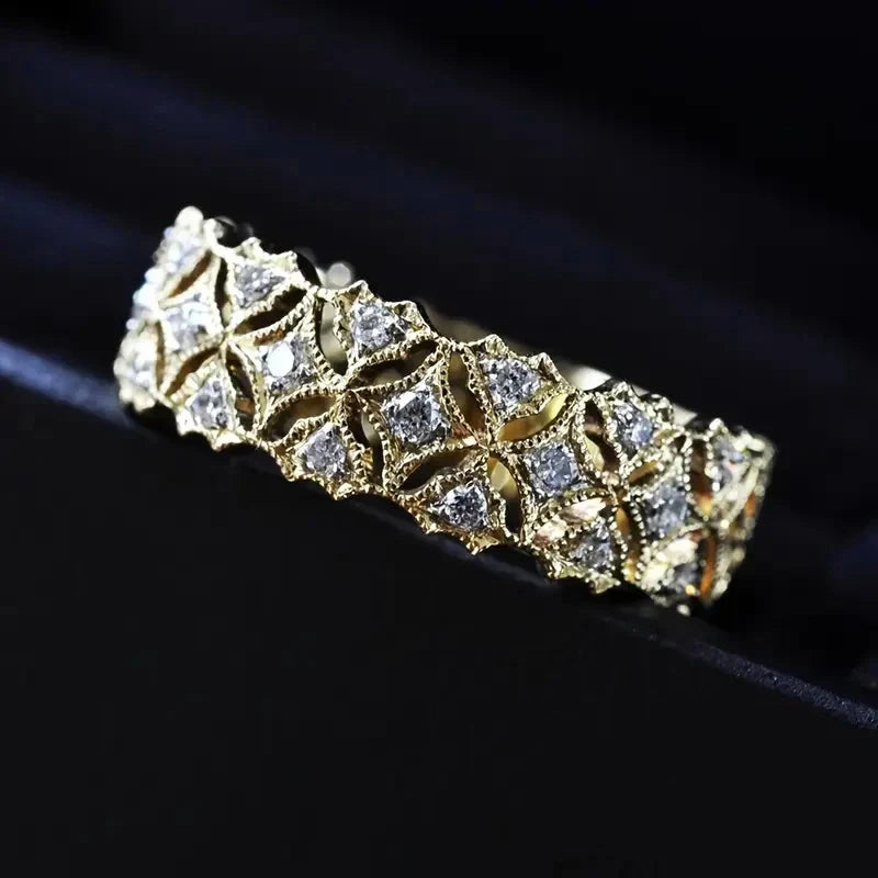 Huitan Cubic Zirconia Ring – Women's Sparkling Fashion Band