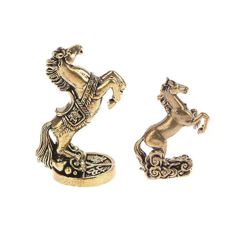 Bronze Horse Desktop Decoration Living Room Tea Table Sculpture Metal