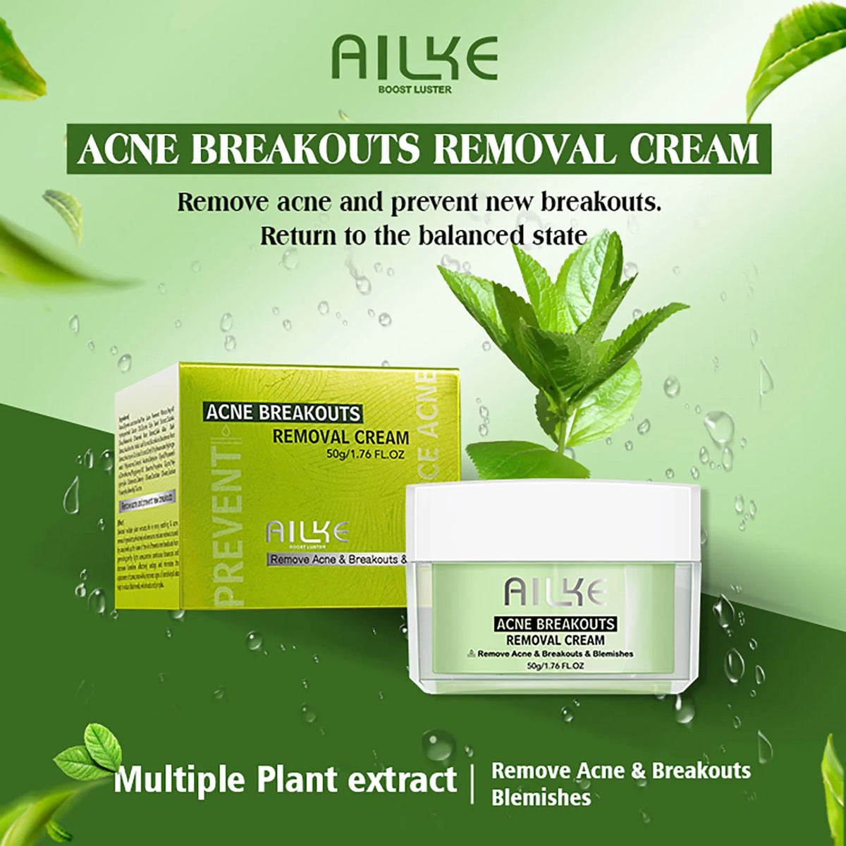 AILKE Acne Face Cream – Clear Skin, All Types | 50ml