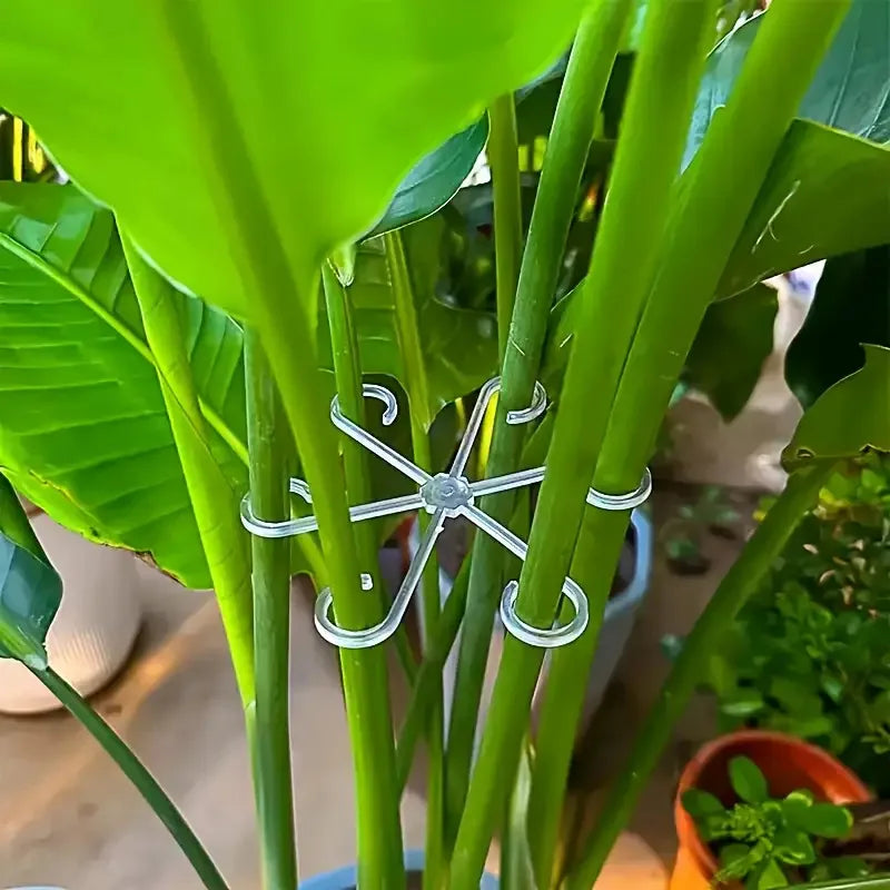 Transparent Plant Support Stakes U-shaped Foldable Garden Bamboo