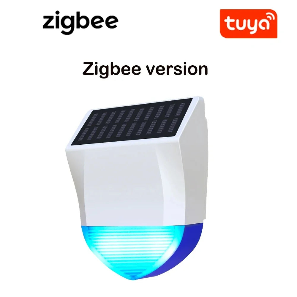 Tuya Smart Zigbee Wifi Siren Alarm Waterproof Outdoor Solar USB Power
