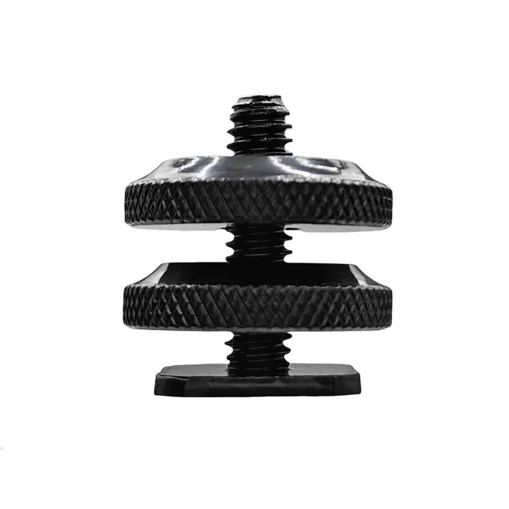 Dual Nut 1/4" Hot Cold Shoe Mount Adapter for DSLR & GoPro