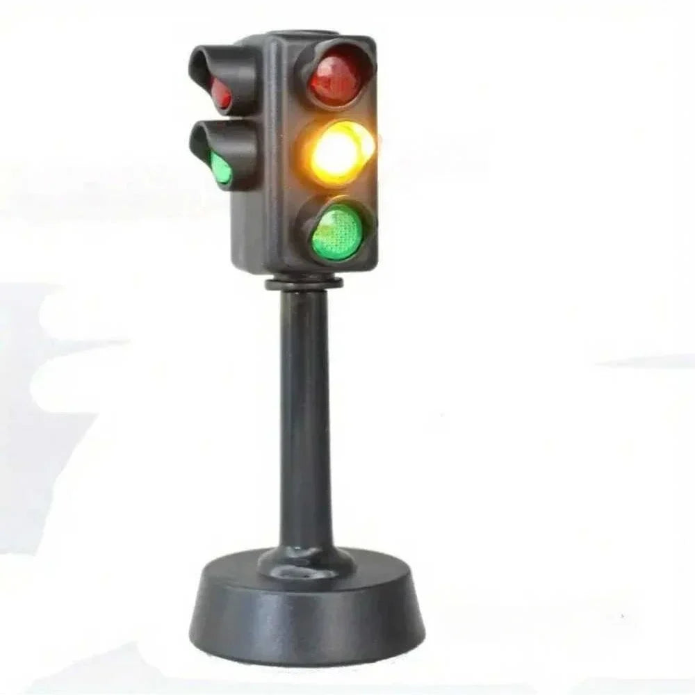Traffic Light Signs Toy Lamp Base Simulation Road Safety Home