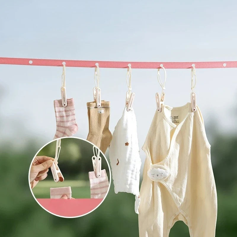 Portable Travel Clothesline – Windproof, Adjustable 1–9m