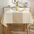 Battilo Vintage Linen Tablecloth | Waterproof Rectangle Cover