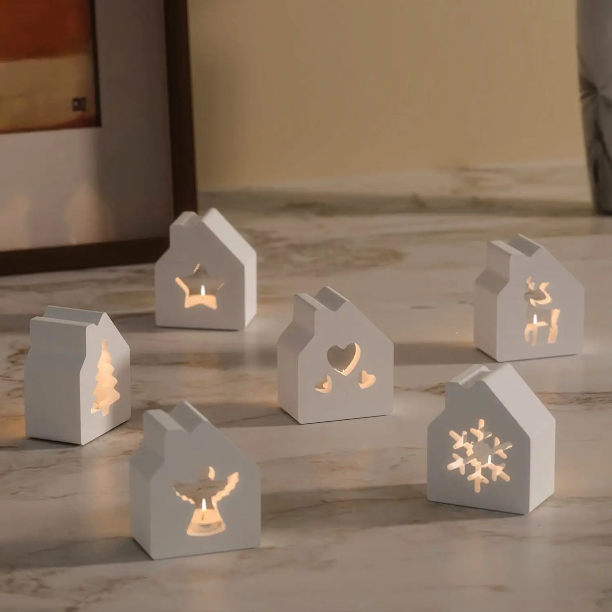 6-Cavity Mold Diy Craft Silicone Temperature Resistant Candle Holder