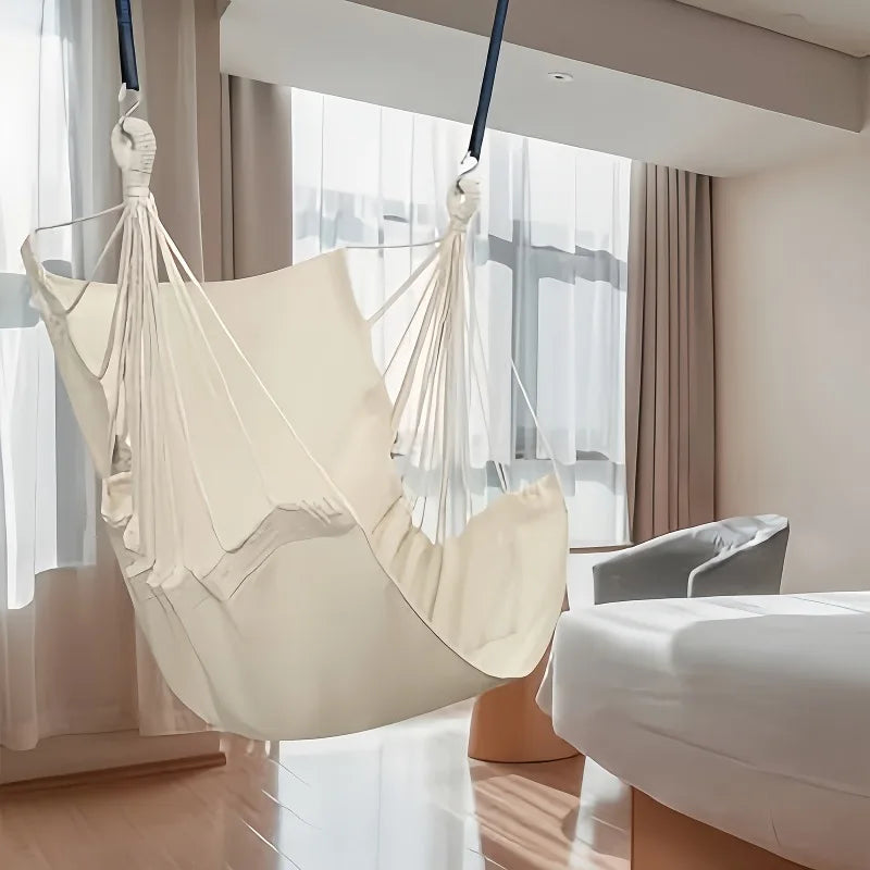 Fabric Hammock Chair Swing | Tie Ropes & Storage Bag Included