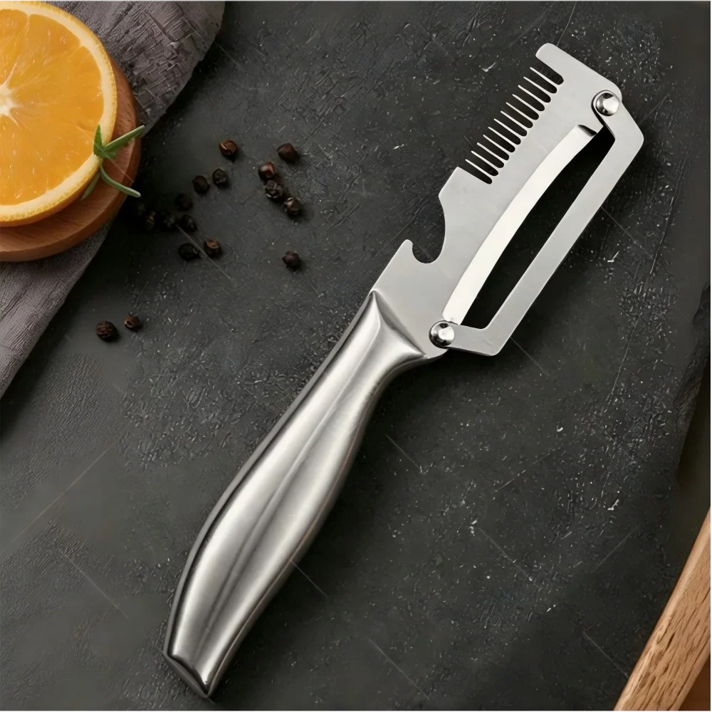 PLYS Stainless Steel Vegetable & Fruit Peeler – Non-Slip Handle