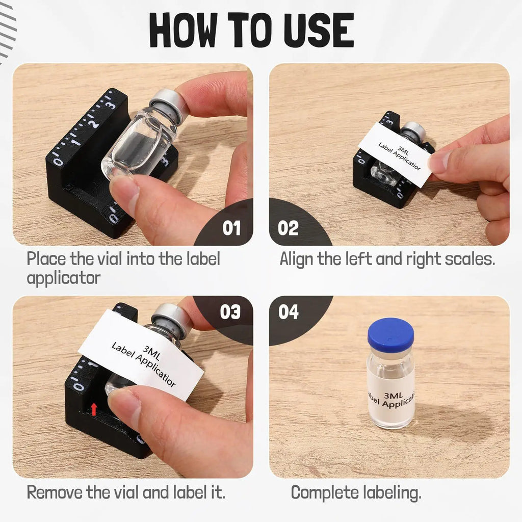 Vial Label Applicator for 3ml & 10ml Bottles | Reusable Tool