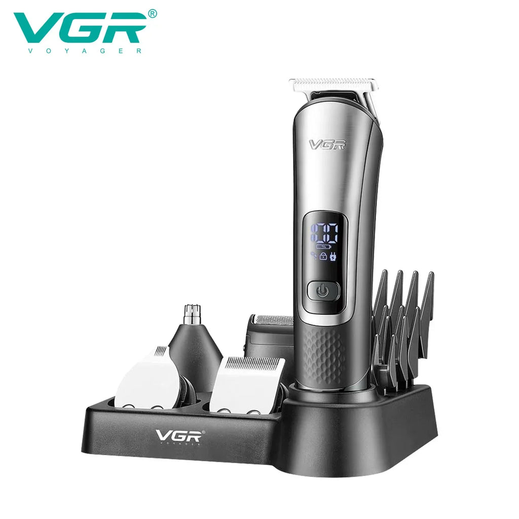 VGR V-111 5-in-1 Men's Electric Hair Clipper & Trimmer Set