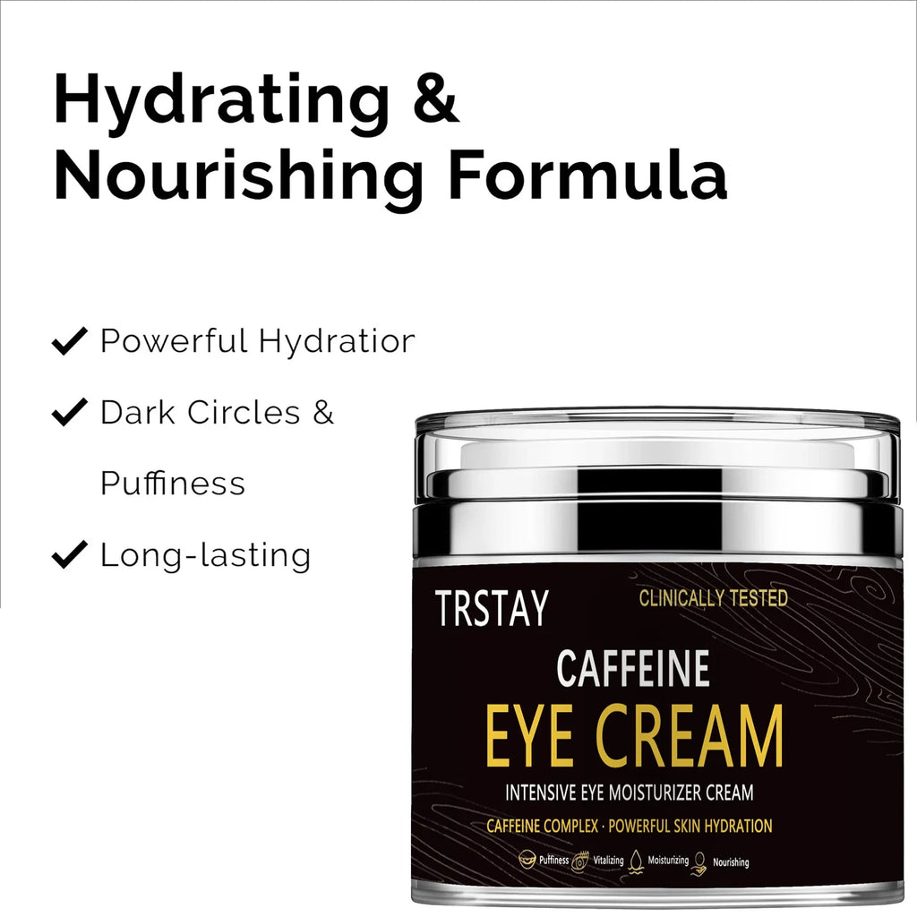 Caffeine Eye Cream Anti Aging Dark Circles Bags Puffiness Great Under