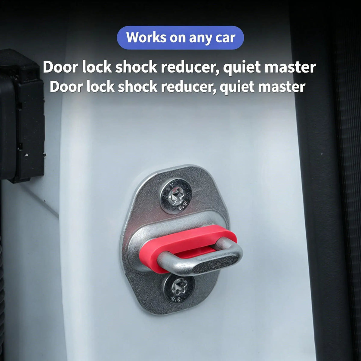 4PCS Silicone Car Door Latch Protector – Noise Dampening Guard