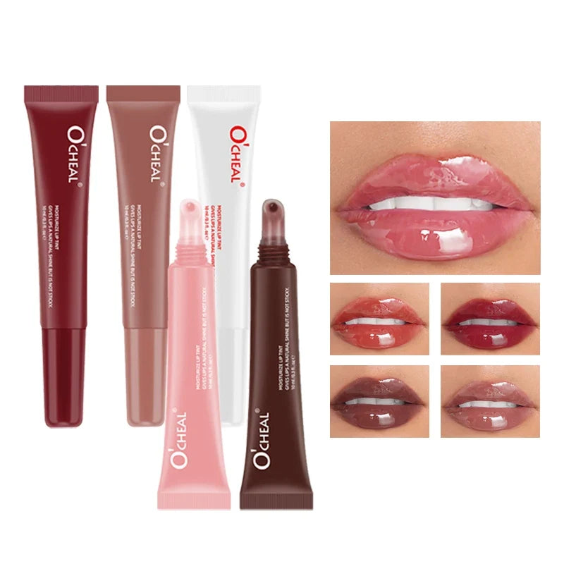 O'Cheal 5-Color Glass Gel Lip Gloss – Hydrating & Long-Lasting