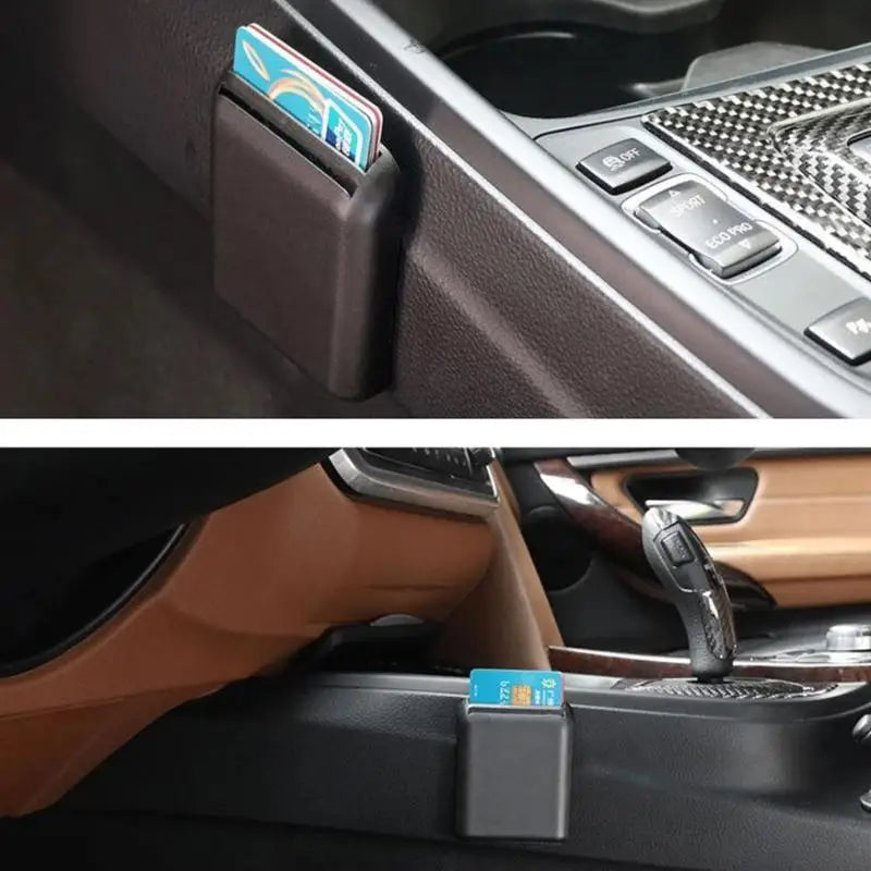 Car Seat Crevice Card & Ticket Storage Box | Black Organizer