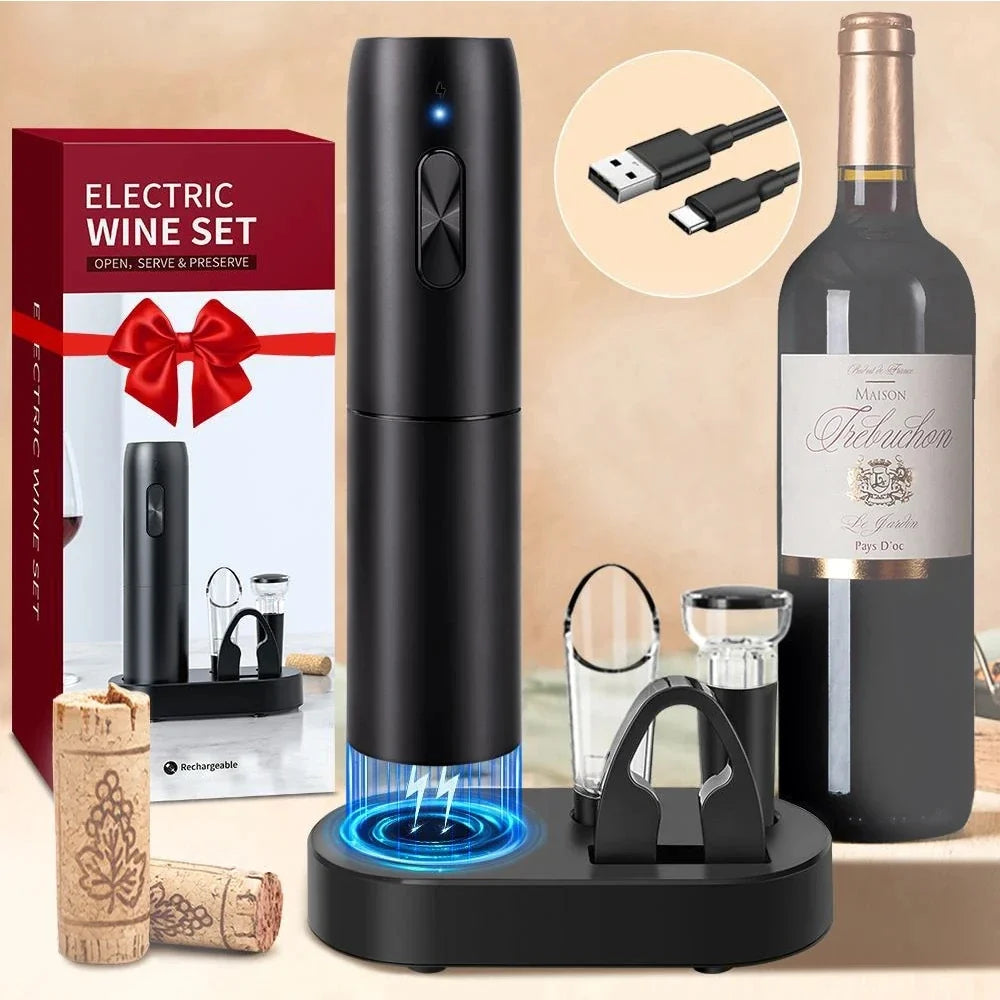 Electric Wine Opener – Rechargeable Automatic Corkscrew
