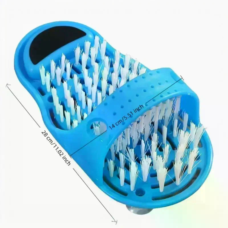Hands-Free Shower Foot Scrubber with Pumice Stone & Suction Cup