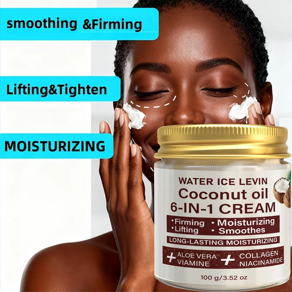 Coconut Oil 6-in-1 Face Cream – Collagen & Aloe Vera