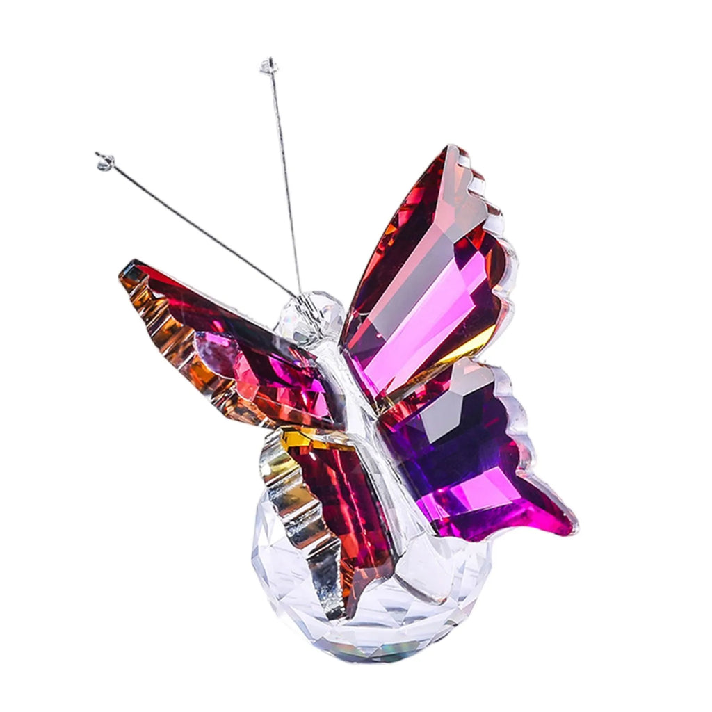 Crystal Butterfly Ornament – 3D Figurine Tabletop Decor & Gift