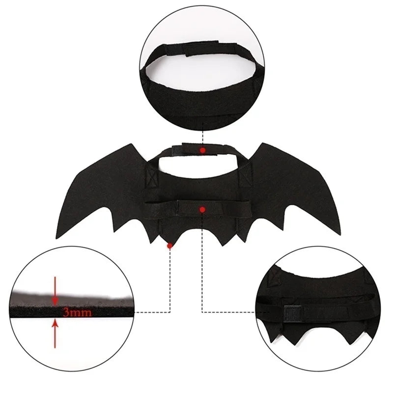 Halloween Bat Wings Harness Costume for Cats & Dogs
