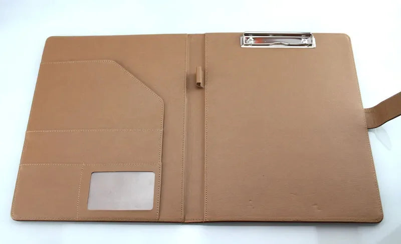 A4 Leather Conference Folder | Business File & Contract Organizer