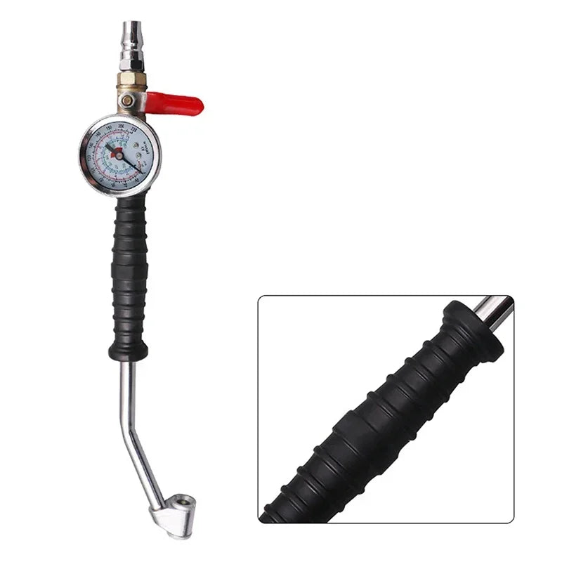 Tire Inflator Rod Car Truck Vehicles Pressure Gauge Manometro Repair