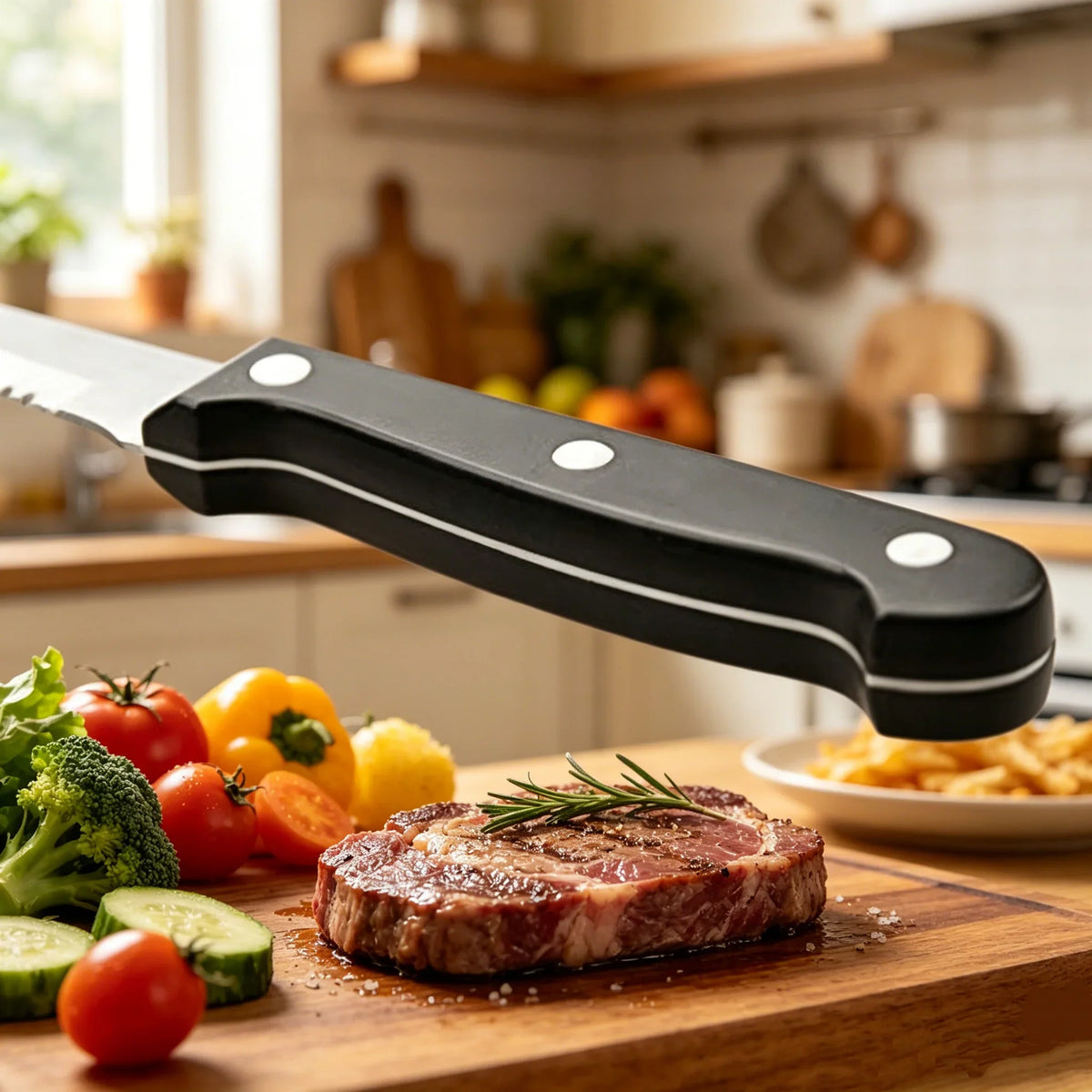 Steak Knives Set 4/6/8/12 Pcs – Serrated Stainless Steel Blade
