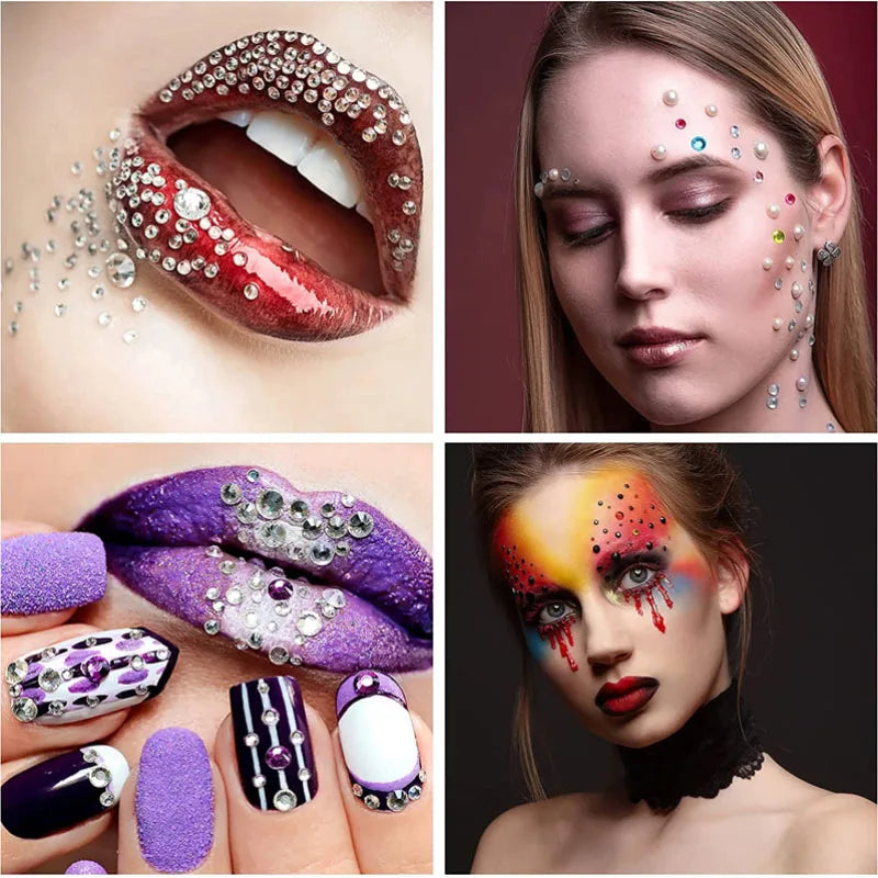 Self Adhesive Rhinestone Gem Stickers Face Nail Body Makeup Festival