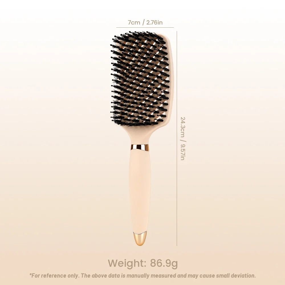 Hog Bristle Anti-Static Air Cushion Comb – Wet & Dry Hair