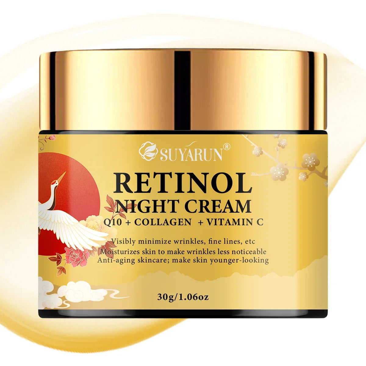 SUYARUN Retinol Night Cream – Niacinamide & Vitamin C Face Cream