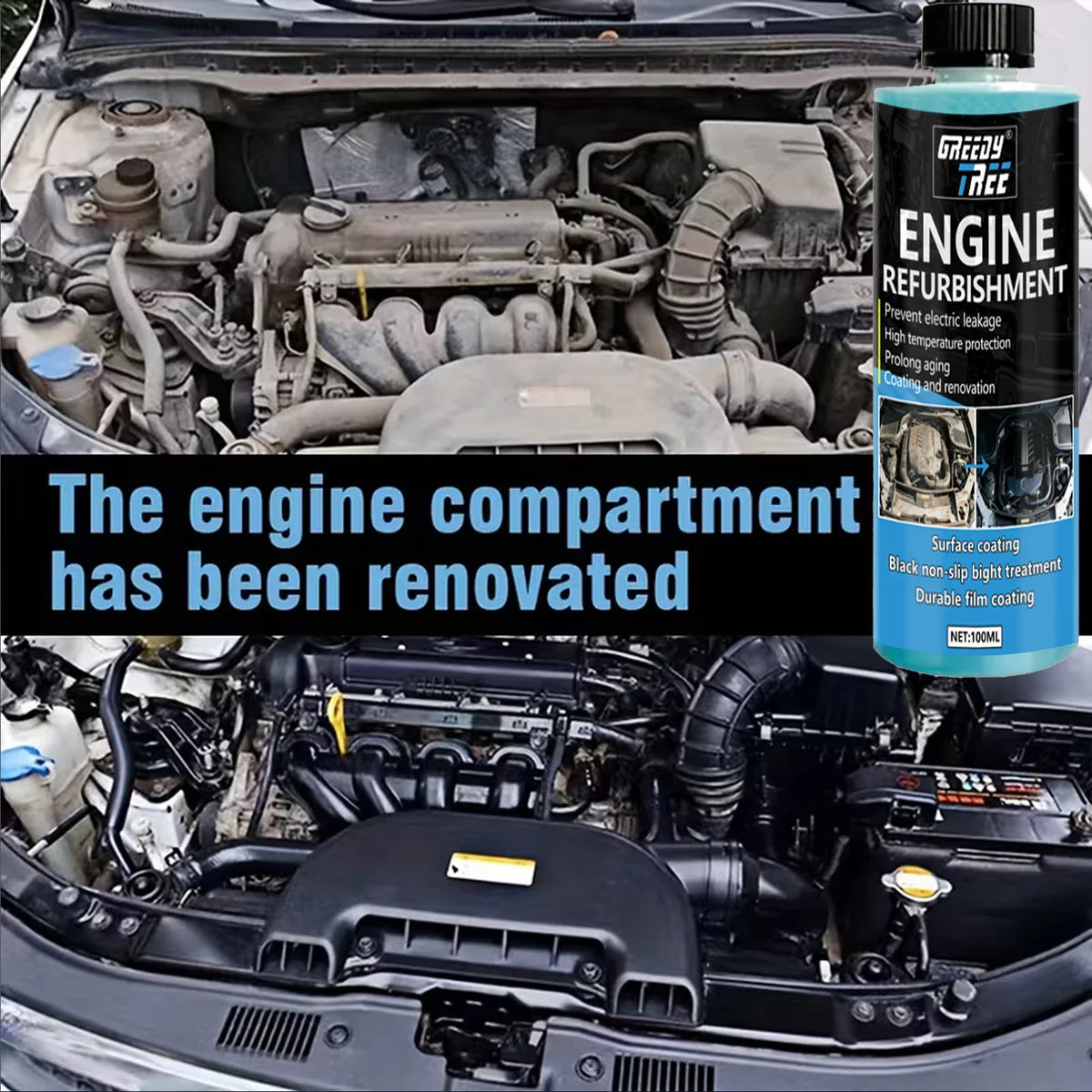 Rinse-Free Car Engine Compartment Cleaner Spray – 100ml
