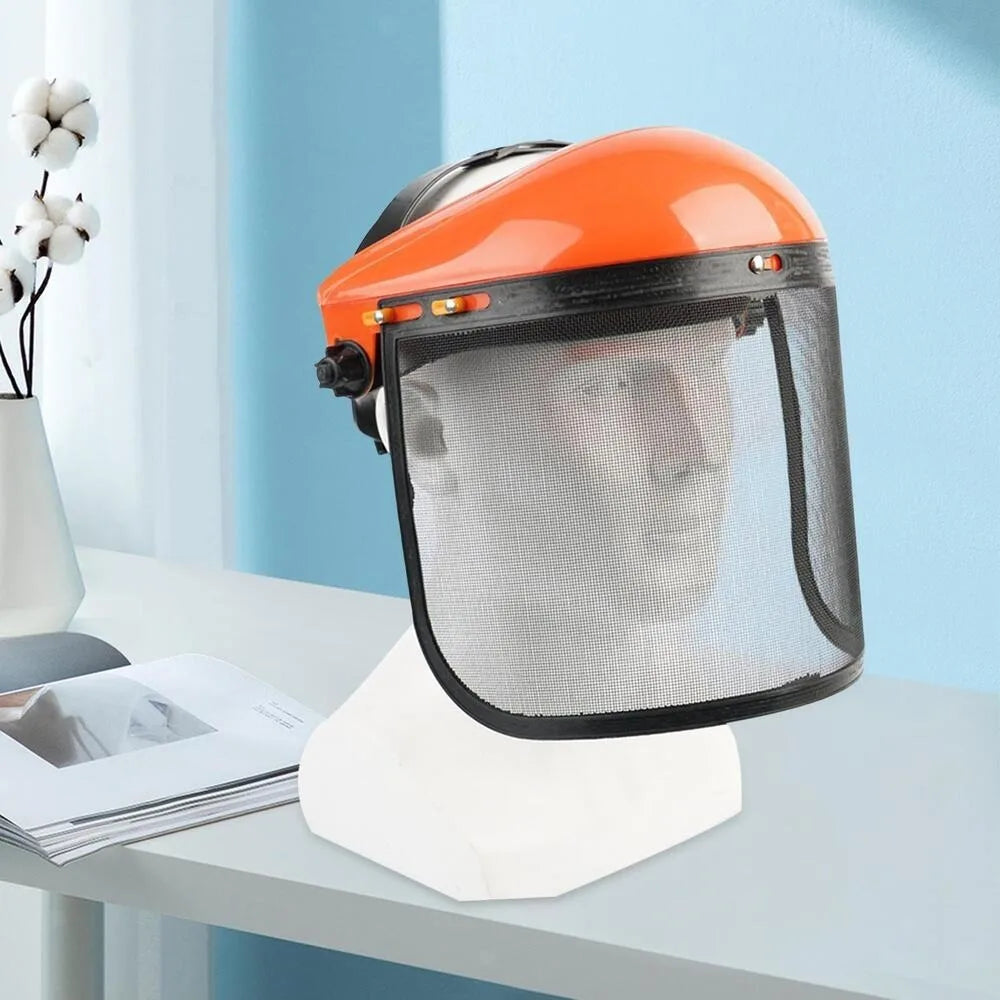 Chainsaw Helmet Mesh Face Shield – Adjustable Forestry Guard